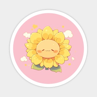 Happy Kawaii Summer Sunflower Baby Magnet